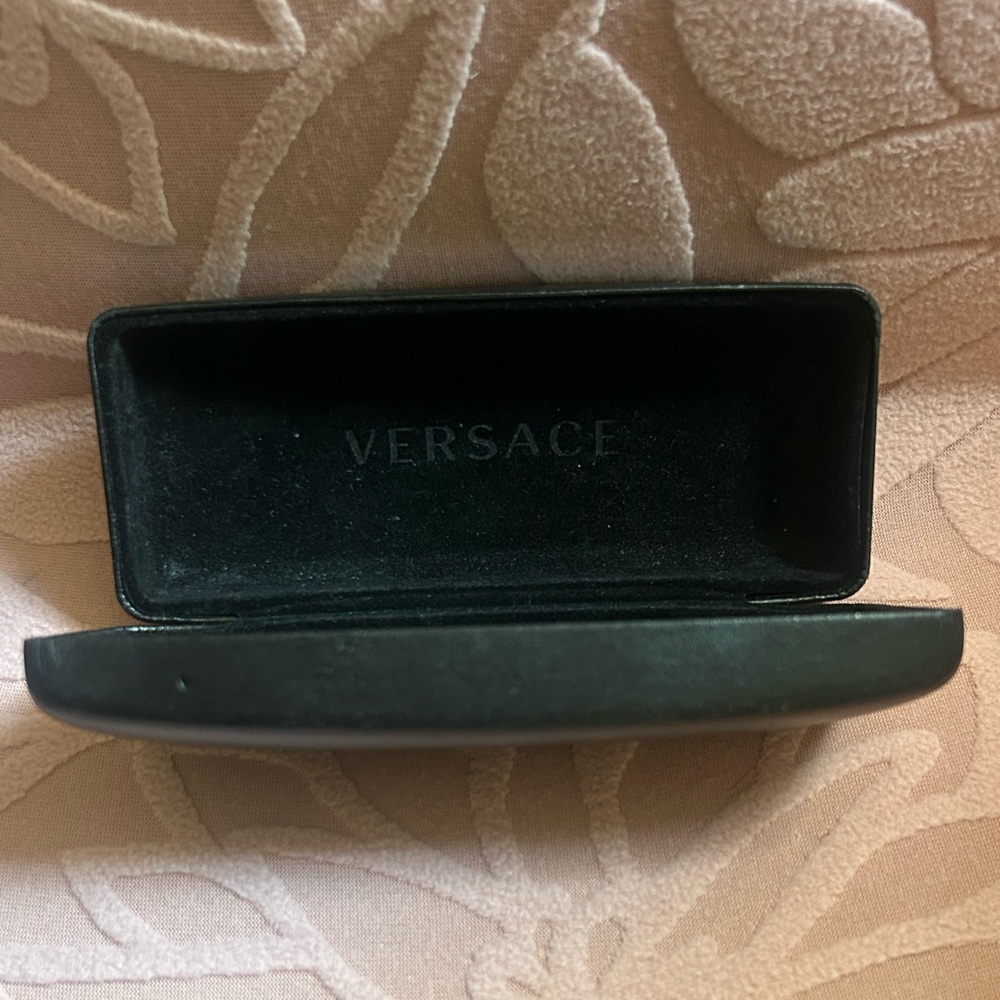 Versace Hard Eyeglasses Sunglasses Case Black Sleek Stylish Eyewear Protection - Picture 5 of 6